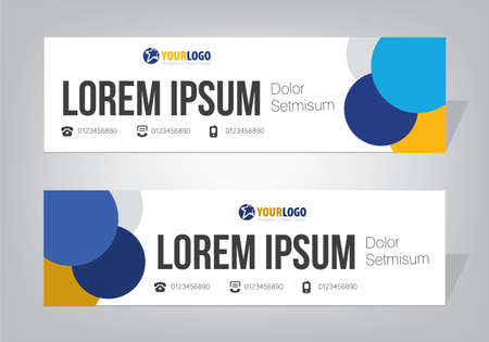 Creative Banner Templates with elementsのイラスト素材