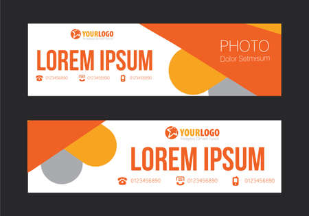 Creative Banner Templates with elementsのイラスト素材