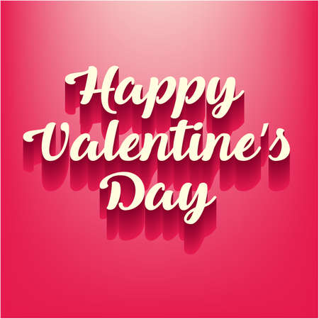Happy Valentine's Day Vector Lettering Designのイラスト素材