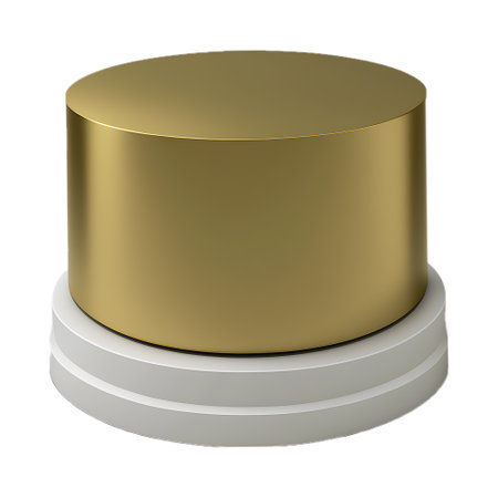 white and gold podium with modern shape. Realistic marble scene. podium pedestal for product presentation. Advertising, marketing. etc. generate aiの素材