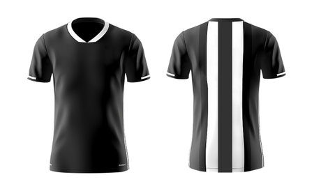 white and black sports jersey mockup, front and back view, generative aiの素材