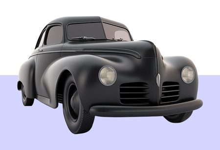black old car 3d element. generative aiの素材
