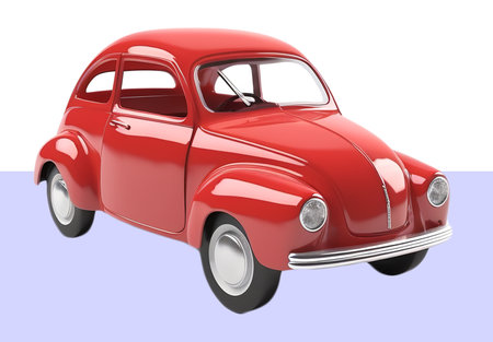 red old car 3d element. generative aiの素材