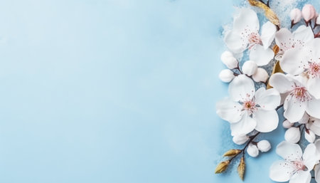 floral decoration with copy space background, generative aiの素材