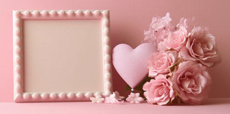 frame with floral decoration, generative aiの素材