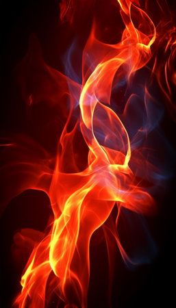 fire background. flame pattern. with a bright light effect. generative aiの素材