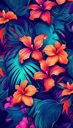 beautiful flower background, generative aiの素材