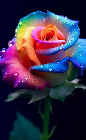 beautiful colorful flower background, generative aiの素材