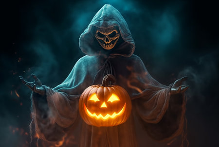 halloween ghost costume character. generative aiの素材