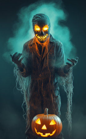 halloween ghost costume character. generative aiの素材