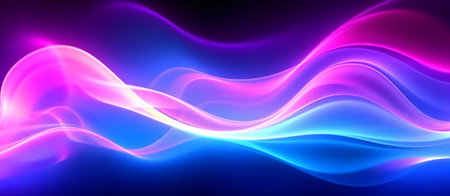 wavy neon light motion effect background. generative aiの素材