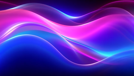 wavy neon light motion effect background. generative aiの素材
