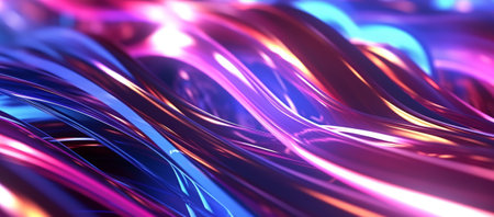 wavy neon light motion effect background. generative aiの素材