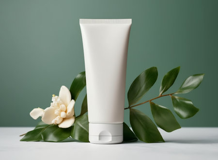 cosmetic product template with plain beauty container view. generative aiの素材