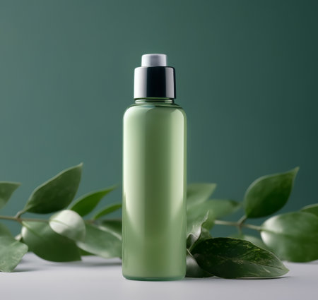 cosmetic product template with plain beauty container view. generative aiの素材