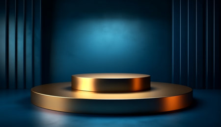 podium view with luxury background, generative aiの素材