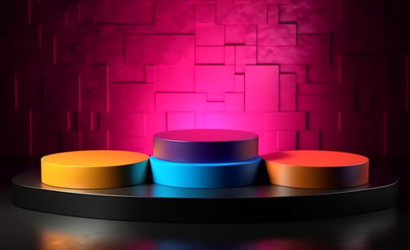 podium view with luxury background, generative aiの素材