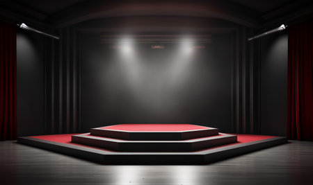 podium view with luxury background, generative aiの素材