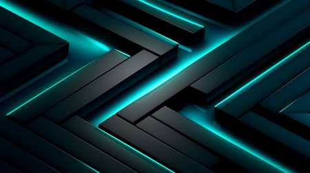 Geometric pattern background with light effect. generative aiの素材