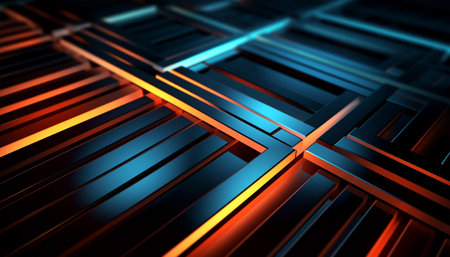 Geometric pattern background with light effect. generative aiの素材