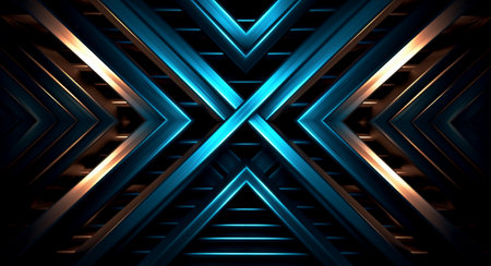 Geometric pattern background with light effect. generative aiの素材