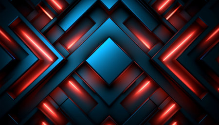Geometric pattern background with light effect. generative aiの素材