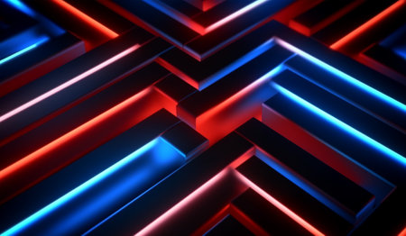 Geometric pattern background with light effect. generative aiの素材
