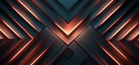 Geometric pattern background with light effect. generative aiの素材