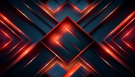 Geometric pattern background with light effect. generative aiの素材
