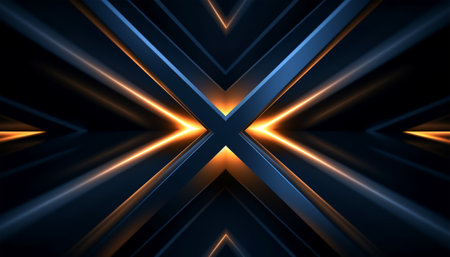 Geometric pattern background with light effect. generative aiの素材