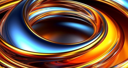 colorful wavy 3d abstract background. generative aiの素材