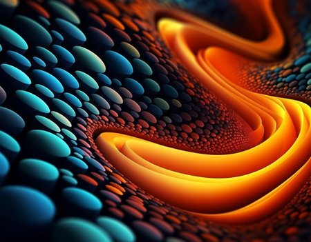 colorful wavy 3d abstract background. generative aiの素材
