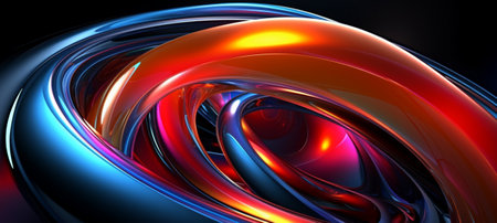 colorful wavy 3d abstract background. generative aiの素材