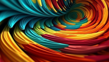 colorful wavy 3d abstract background. generative aiの素材