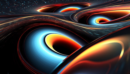 colorful wavy 3d abstract background. generative aiの素材