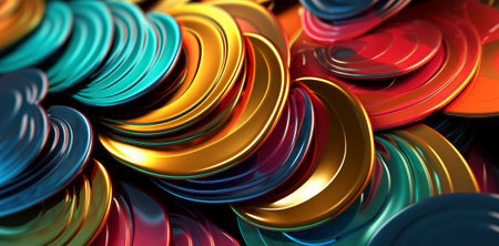 3d abstract pattern background. generative aiの素材