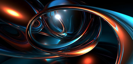 wavy 3d abstract wallpaper. generative aiの素材