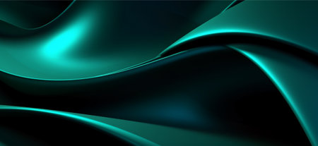 Green wave 3d abstract background. generative aiの素材