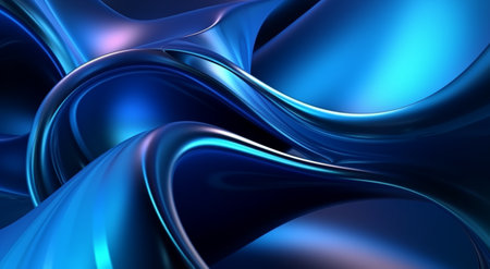 Blue wave 3d abstract background. generative aiの素材