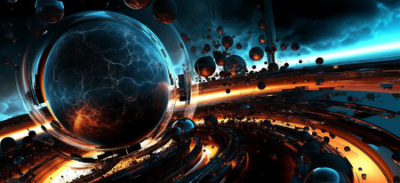 3d abstract wallpapers. generative aiの素材