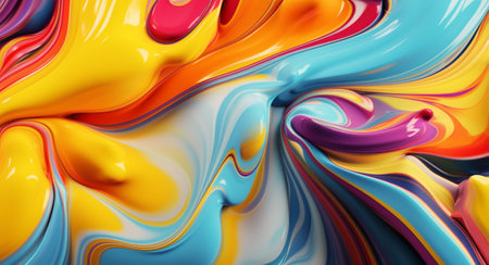 colorful paint fluid background, generative aiの素材