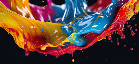 colorful paint fluid background, generative aiの素材