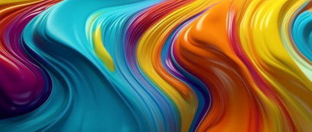 colorful paint fluid background, generative aiの素材