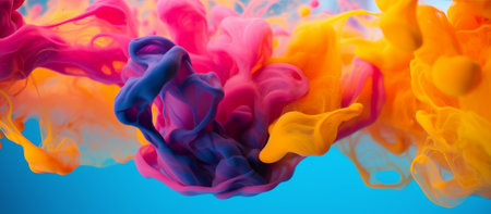 colorful paint fluid background, generative aiの素材