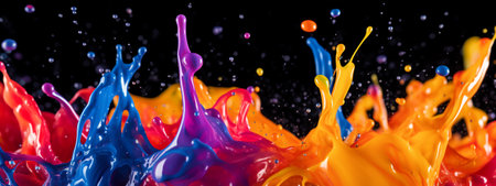 colorful paint fluid background, generative aiの素材