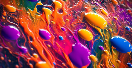 colorful paint fluid background, generative aiの素材
