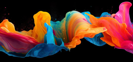 colorful paint fluid background, generative aiの素材