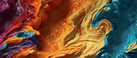 colorful paint fluid background, generative aiの素材