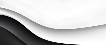 wavy black white abstract minimalist background with copy space, generative aiの素材