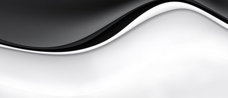 wavy black white abstract minimalist background with copy space, generative aiの素材